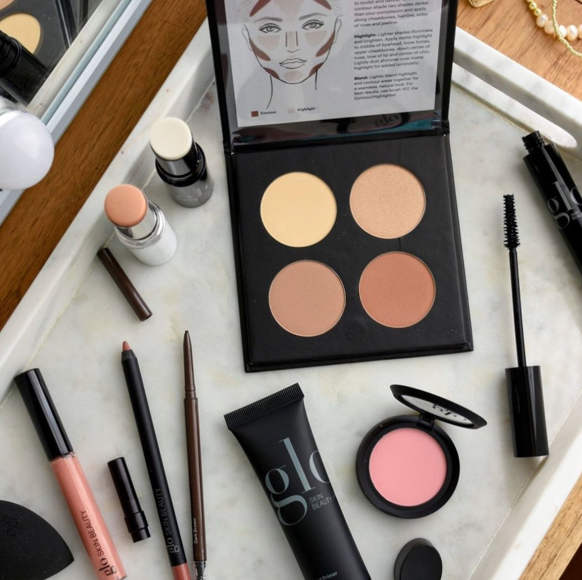 Glo Skin Beauty Makeup -Mascara, Primer, Lip gloss