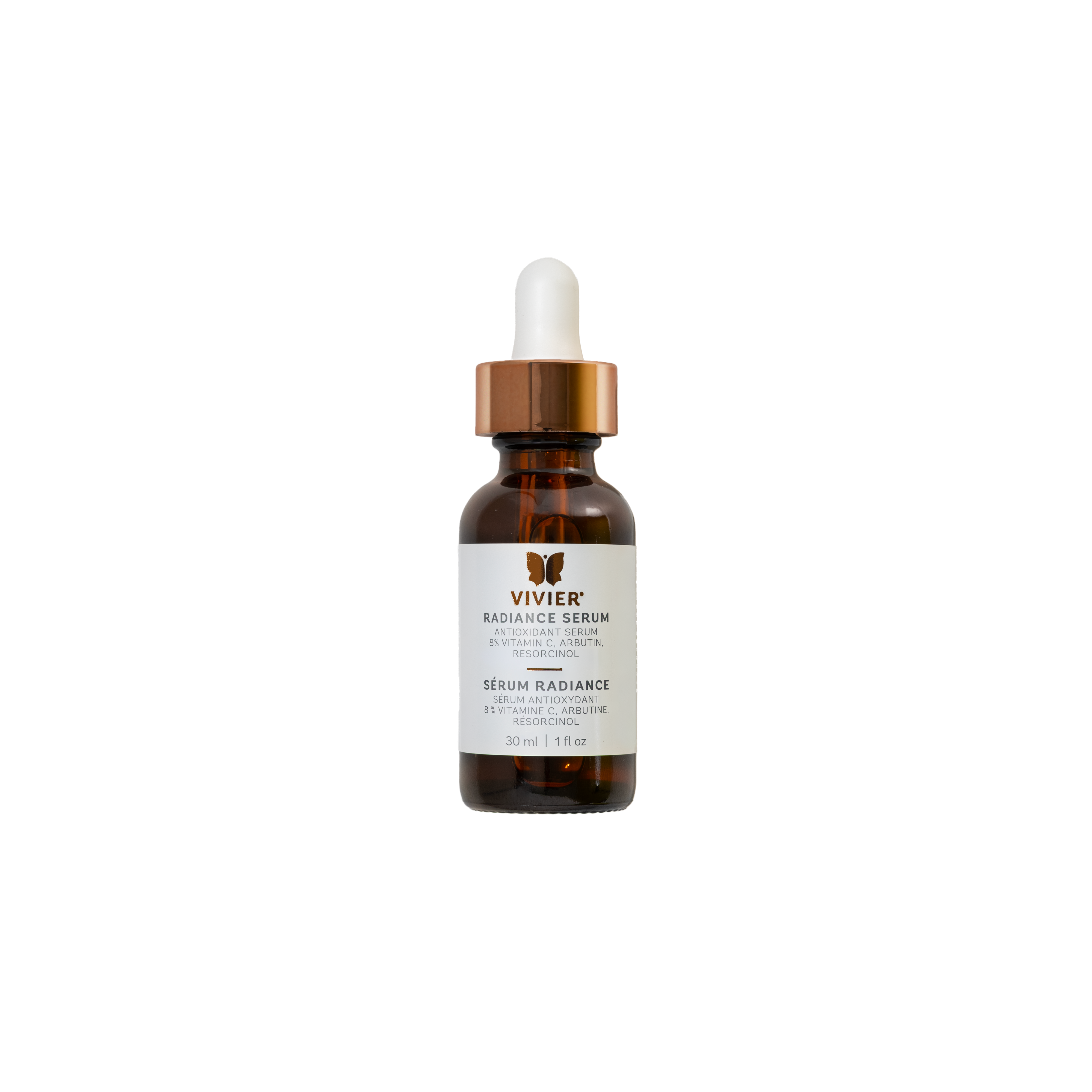 Radiance Serum Bottle, to stimulate cellular turnover, brighten and reduce the look of dark spots while protecting against other visible signs of aging and environmental damage