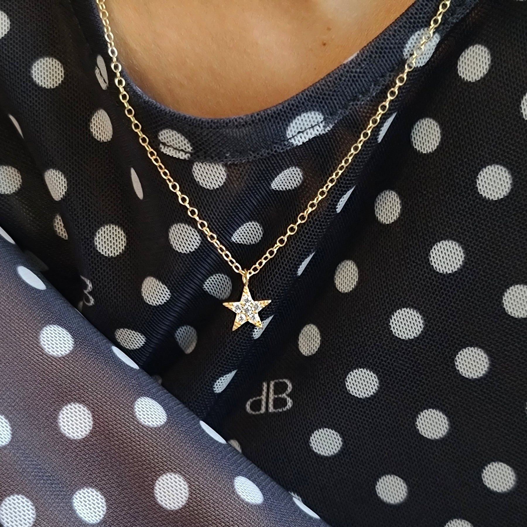 Star Crystal Charm Necklace