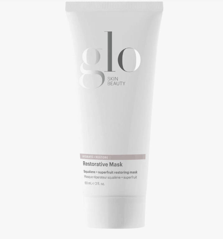 Glo Skin Beauty Restorative Mask packaging on a white background