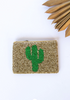 Cactus Beaded Coin Bag