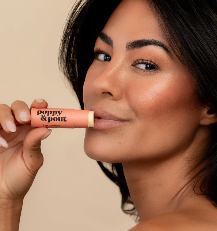 Poppy & Pout Lip Balm - Pink Grapefruit