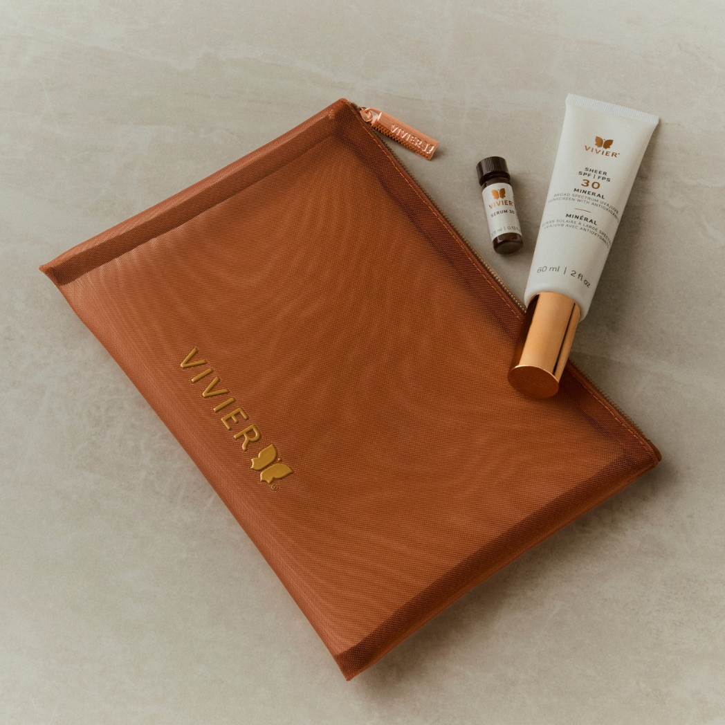 GWP Vivier SHEER SPF 30 Mineral + Mini Serum 30 + mesh pouch