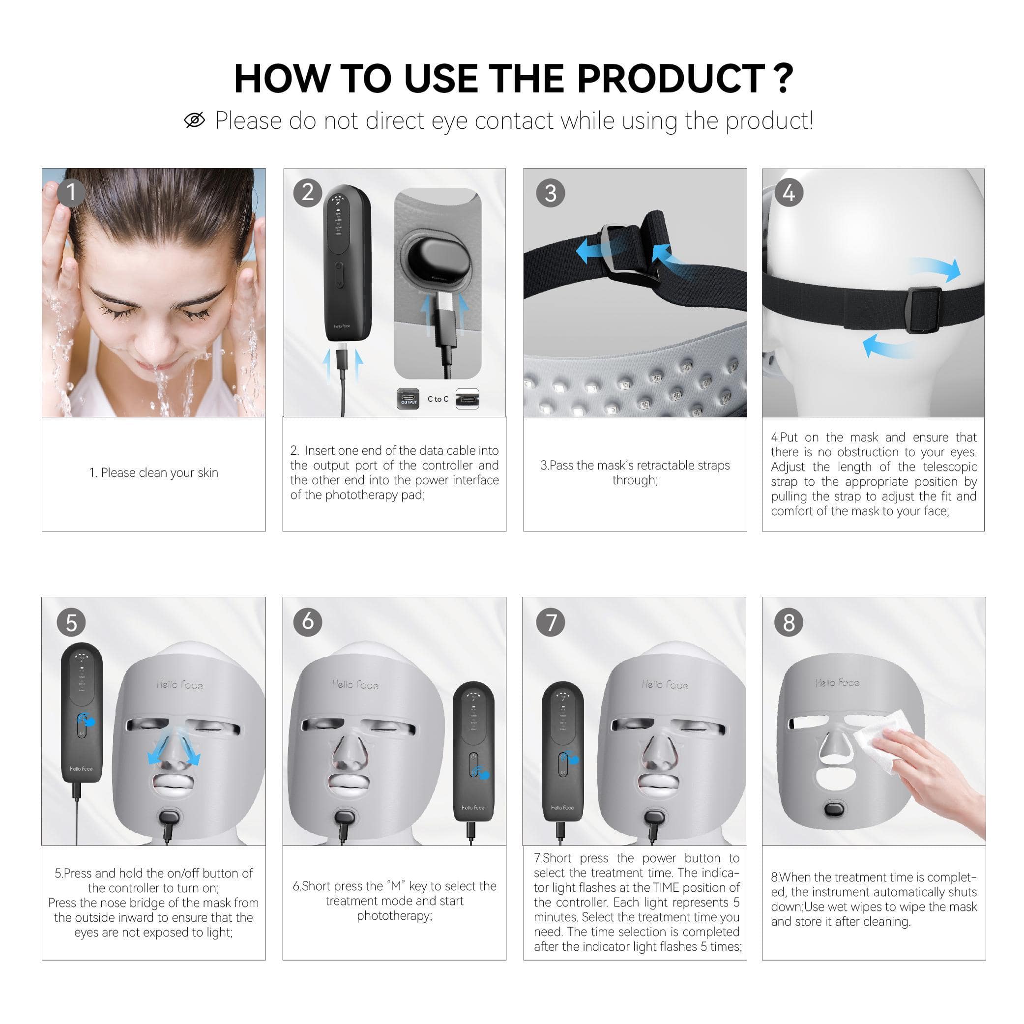 Hello Face red light therapy system for anti aging, acne and inflammation, now at Foxy Face Studio  in Orangeville, On